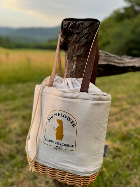 Pico Canvas and Willow Basket Tote